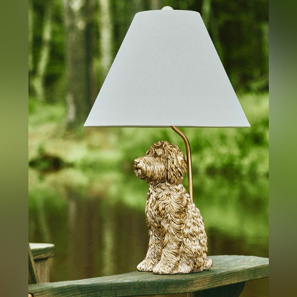 Anthropologie ICON TABLE LAMP DOG EDITION  ( Doodle) NEW
